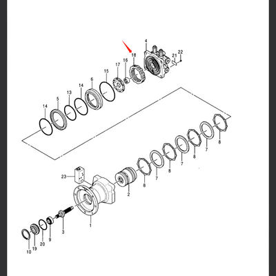 0668605 AP5S67 Excavator Hydraulic Parts Customized EX120-5 Slew Motor Spring