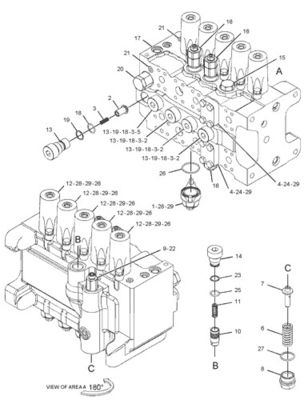 E320D E323D Excavator Control Valve 259-7464 255-5680 For 